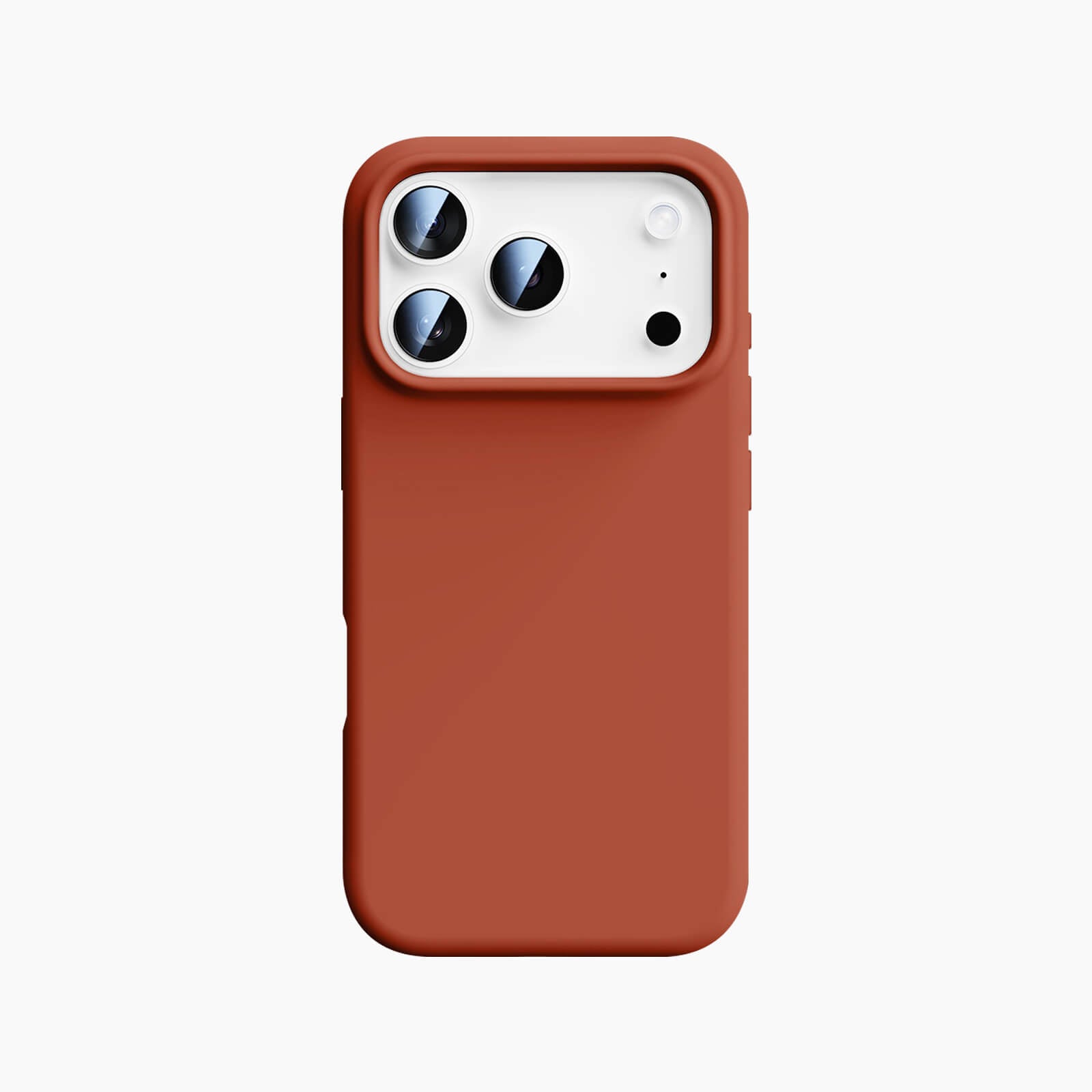 silicone MagSafe iPhone 17 Pro Max case - brick red