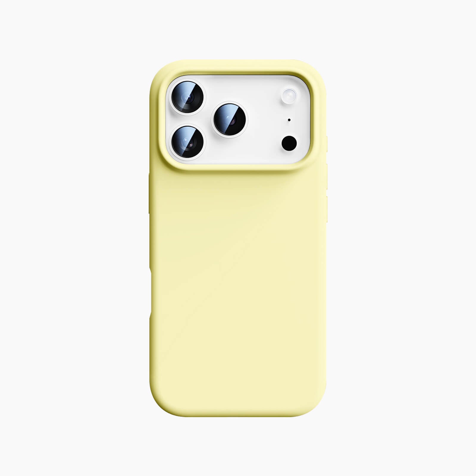 silicone MagSafe iPhone 17 Pro Max case - cream yellow